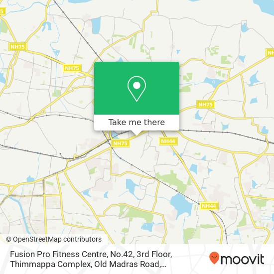 Fusion Pro Fitness Centre, No.42, 3rd Floor, Thimmappa Complex, Old Madras Road, Krishnarajapuram, map