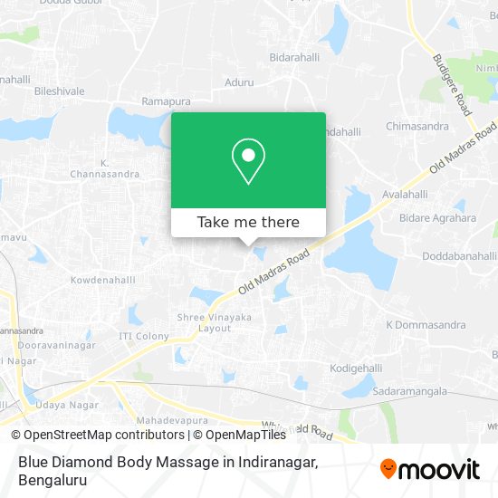 Blue Diamond Body Massage in Indiranagar map