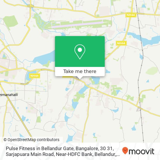 Pulse Fitness in Bellandur Gate, Bangalore, 30 31, Sarjapuara Main Road, Near-HDFC Bank, Bellandur, map