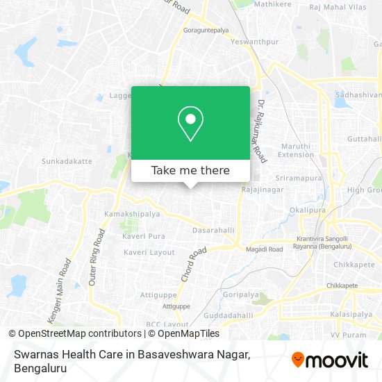 Swarnas Health Care in Basaveshwara Nagar map