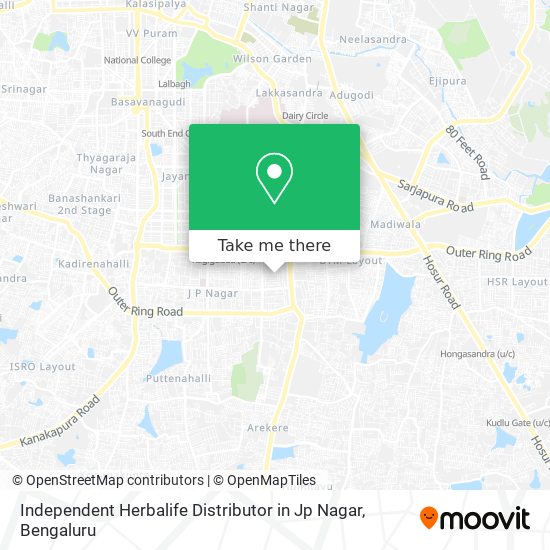 Independent Herbalife Distributor in Jp Nagar map