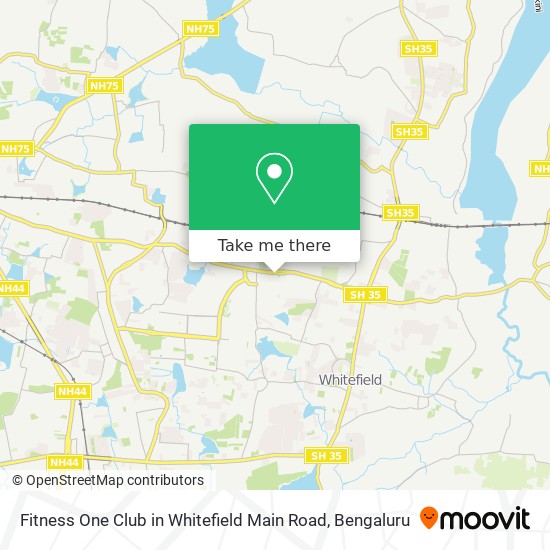Fitness One Club in Whitefield Main Road map