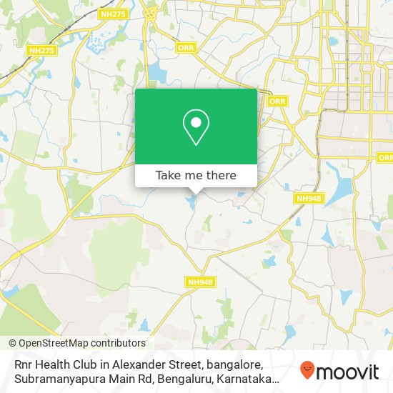 Rnr Health Club in Alexander Street, bangalore, Subramanyapura Main Rd, Bengaluru, Karnataka 560061 map