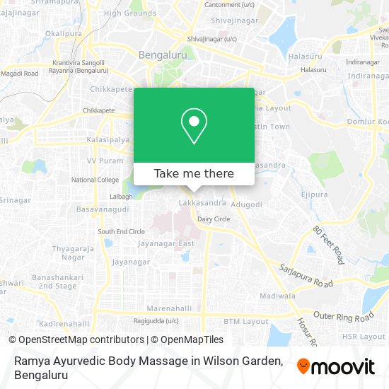 Ramya Ayurvedic Body Massage in Wilson Garden map