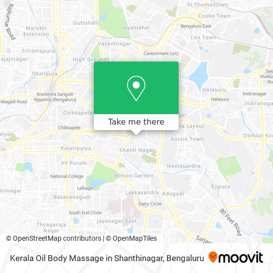 Kerala Oil Body Massage in Shanthinagar map