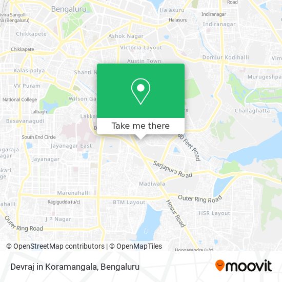 Devraj in Koramangala map