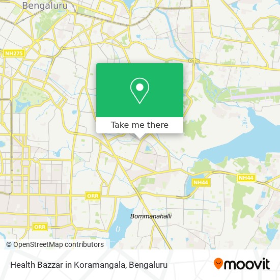 Health Bazzar in Koramangala map