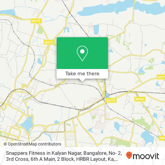 Snappers Fitness in Kalyan Nagar, Bangalore, No- 2, 3rd Cross, 6th A Main, 2 Block, HRBR Layout, Ka map