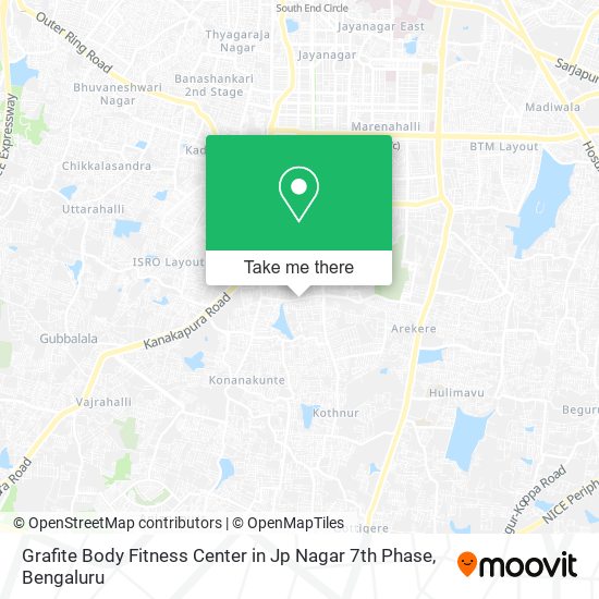 Grafite Body Fitness Center in Jp Nagar 7th Phase map