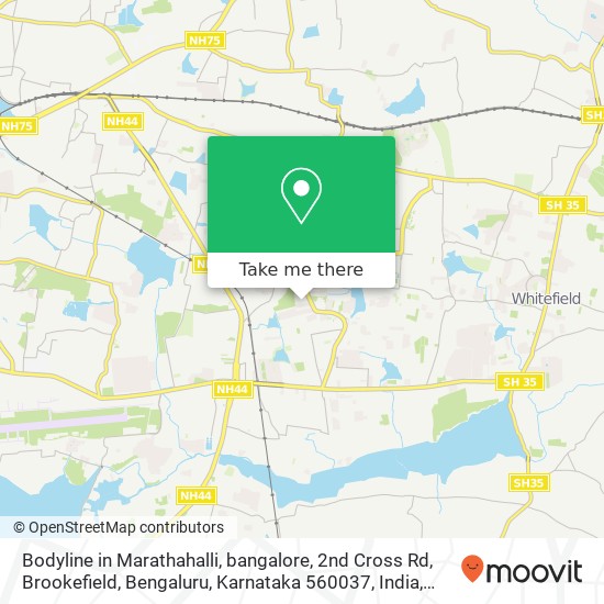 Bodyline in Marathahalli, bangalore, 2nd Cross Rd, Brookefield, Bengaluru, Karnataka 560037, India map