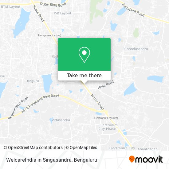 WelcareIndia in Singasandra map