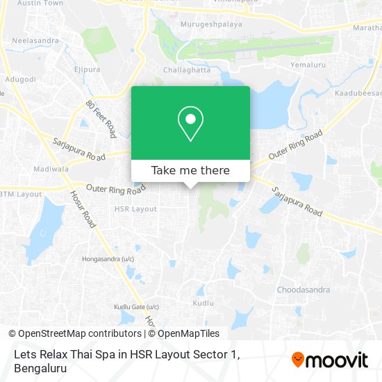 Lets Relax Thai Spa in HSR Layout Sector 1 map