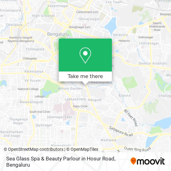 Sea Glass Spa & Beauty Parlour in Hosur Road map