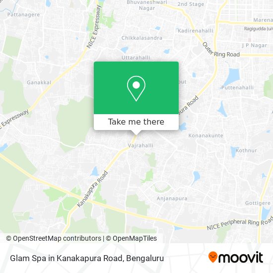 Glam Spa in Kanakapura Road map