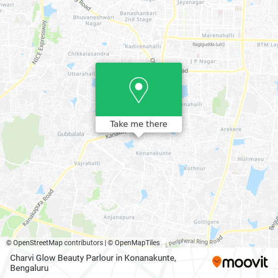 Charvi Glow Beauty Parlour in Konanakunte map