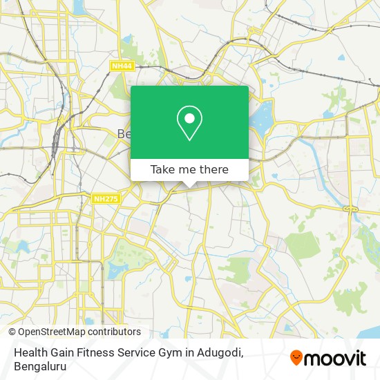 Health Gain Fitness Service Gym in Adugodi map