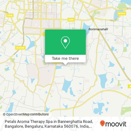 Petals Aroma Therapy Spa in Bannerghatta Road, Bangalore, Bengaluru, Karnataka 560076, India map