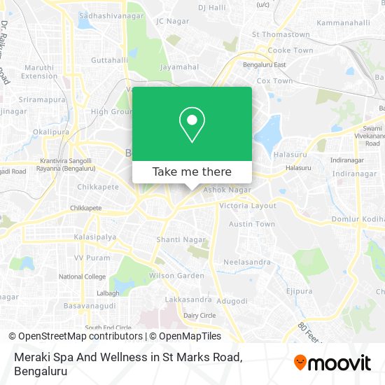Meraki Spa And Wellness in St Marks Road map