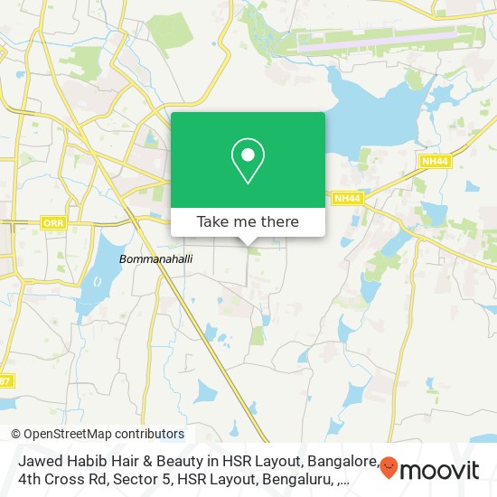 Jawed Habib Hair & Beauty in HSR Layout, Bangalore, 4th Cross Rd, Sector 5, HSR Layout, Bengaluru, map
