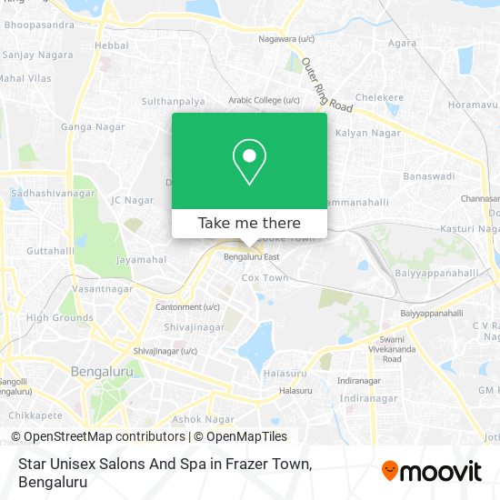 Star Unisex Salons And Spa in Frazer Town map