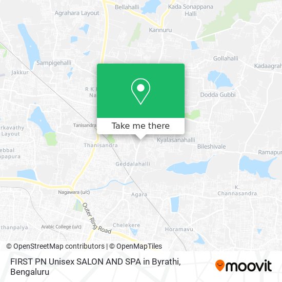 FIRST PN Unisex SALON AND SPA in Byrathi map