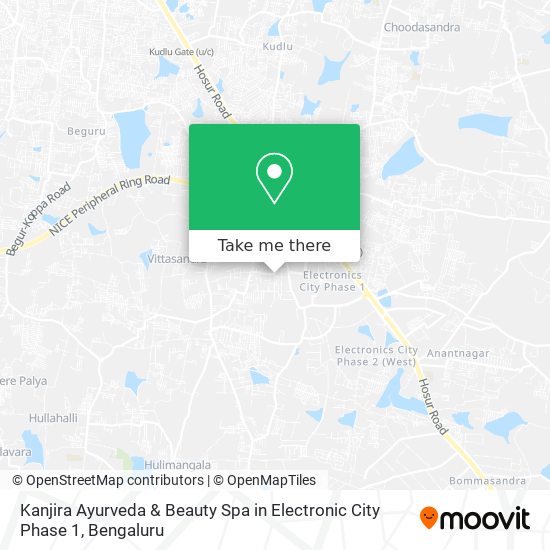 Kanjira Ayurveda & Beauty Spa in Electronic City Phase 1 map