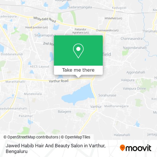 Jawed Habib Hair And Beauty Salon in Varthur map