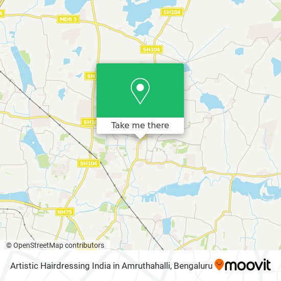 Artistic Hairdressing India in Amruthahalli map
