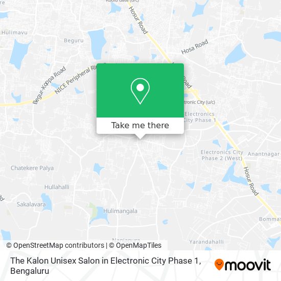 The Kalon Unisex Salon in Electronic City Phase 1 map