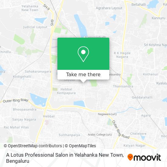 A Lotus Professional Salon in Yelahanka New Town map