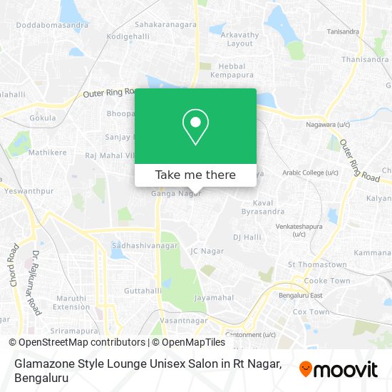 Glamazone Style Lounge Unisex Salon in Rt Nagar map