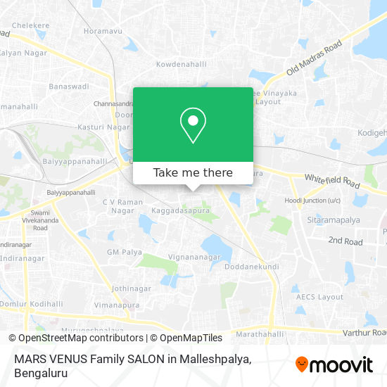 MARS VENUS Family SALON in Malleshpalya map