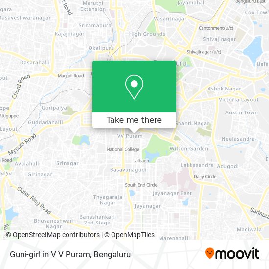 Guni-girl in V V Puram map