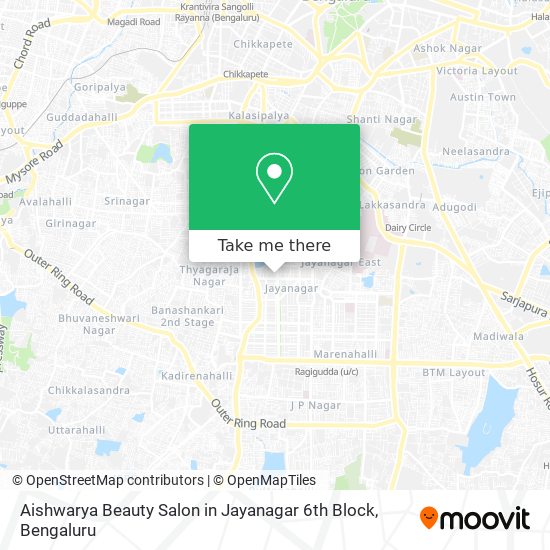 Aishwarya Beauty Salon in Jayanagar 6th Block map
