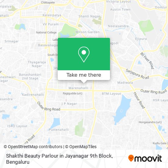 Shakthi Beauty Parlour in Jayanagar 9th Block map