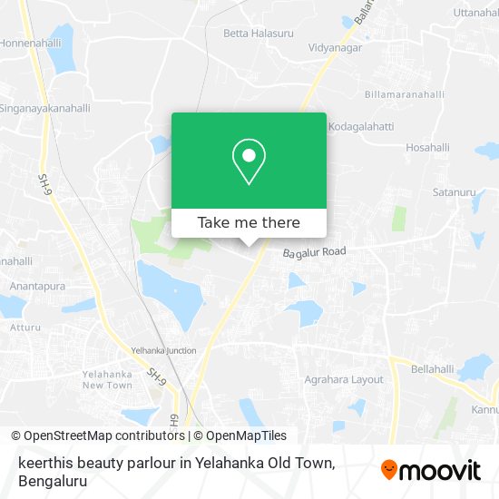 keerthis beauty parlour in Yelahanka Old Town map