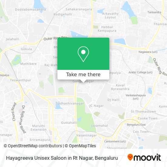 Hayagreeva Unisex Saloon in Rt Nagar map