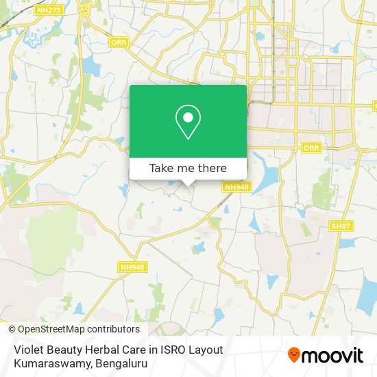 Violet Beauty Herbal Care in ISRO Layout Kumaraswamy map