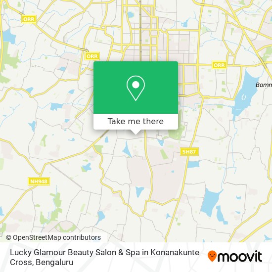 Lucky Glamour Beauty Salon & Spa in Konanakunte Cross map