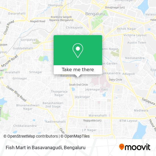 Fish Mart in Basavanagudi map