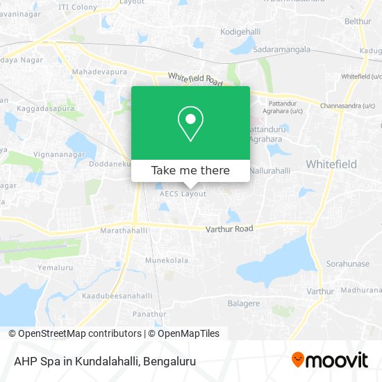 AHP Spa in Kundalahalli map