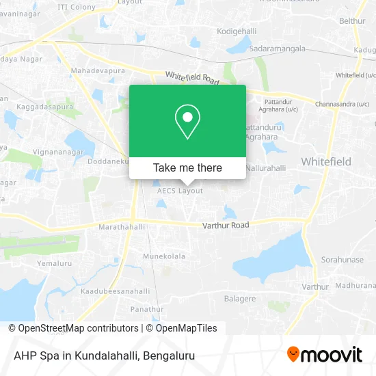AHP Spa in Kundalahalli map
