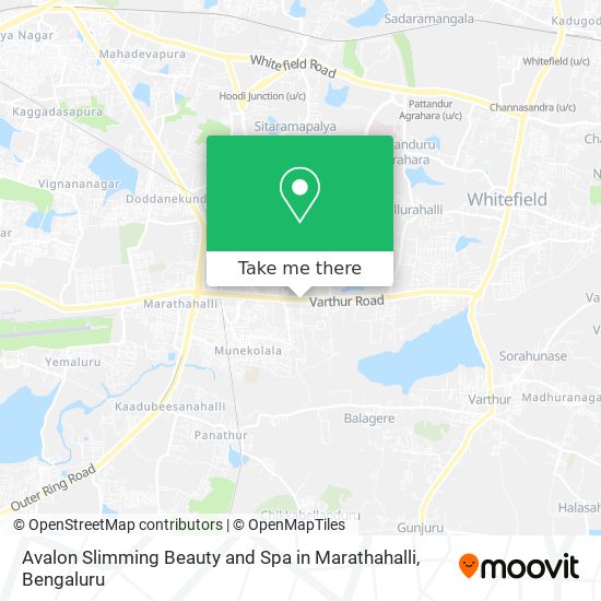 Avalon Slimming Beauty and Spa in Marathahalli map