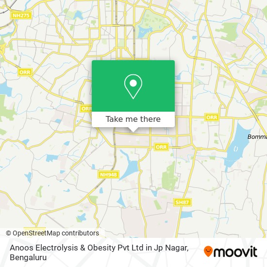 Anoos Electrolysis & Obesity Pvt Ltd in Jp Nagar map