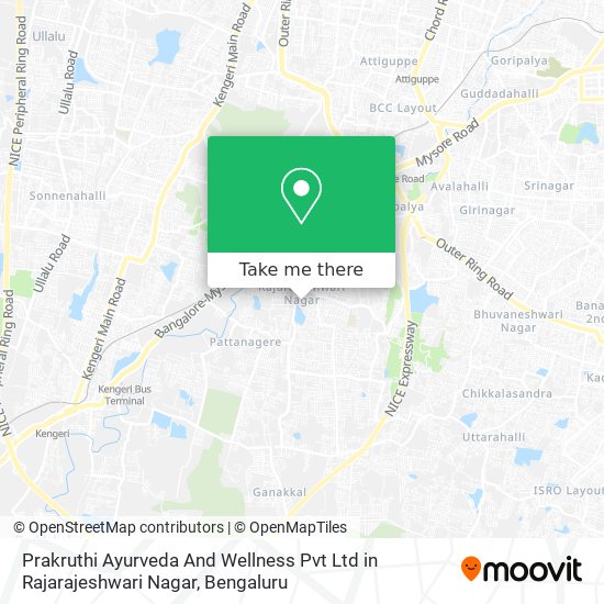 Prakruthi Ayurveda And Wellness Pvt Ltd in Rajarajeshwari Nagar map