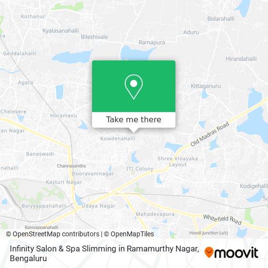 Infinity Salon & Spa Slimming in Ramamurthy Nagar map