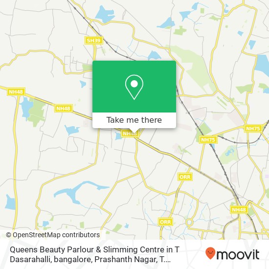 Queens Beauty Parlour & Slimming Centre in T Dasarahalli, bangalore, Prashanth Nagar, T. Dasarahall map