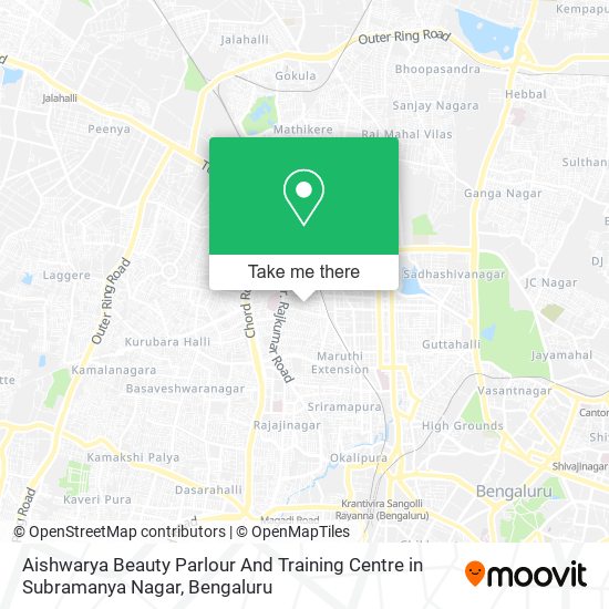 Aishwarya Beauty Parlour And Training Centre in Subramanya Nagar map