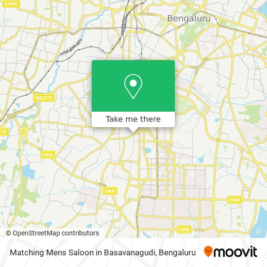 Matching Mens Saloon in Basavanagudi map