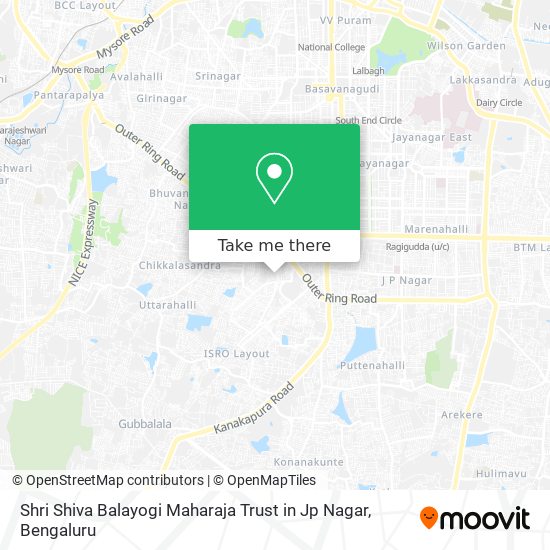 Shri Shiva Balayogi Maharaja Trust in Jp Nagar map